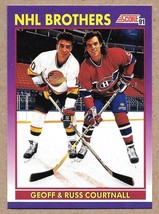 1991-92 Score American #380 Geoff Courtnall / Russ Courtnall Canucks/Canadiens - $1.93