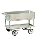 Dollhouse Miniature - Silver Metal Utility Cart - 1:12 Scale - $20.99