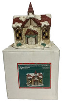 Lighted 1990 House of Lloyd Christmas Around World Collector Village Church Box - $23.36