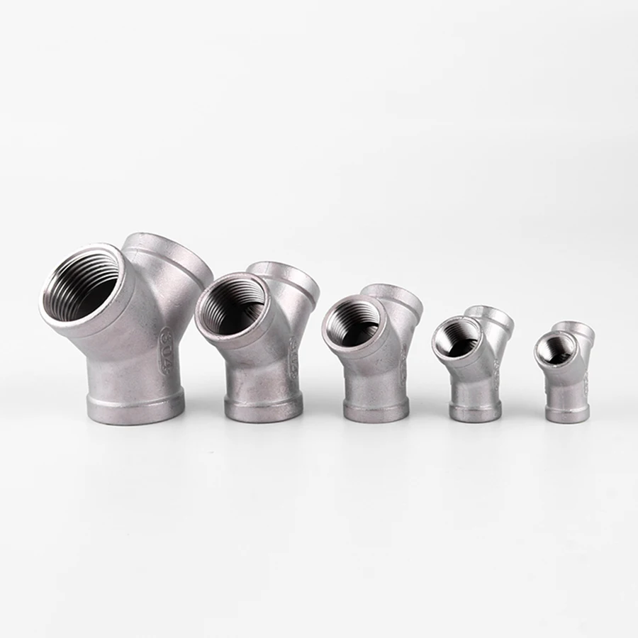House Home 1PCS 304 Stainless Steel Y Shape 3 Ways Joint 1/4 3/8 1/2 3/4 1&quot; 2&quot; B - £19.77 GBP