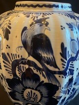 Antique hand painted convex, lobed vase Delft blue, marked botton - £78.34 GBP