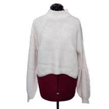 BP Sweater Beige Oatmeal Light Heather Women Size Medium Pullover Cable Mix - £24.05 GBP
