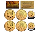 2024 24K GOLD Clad JFK Kennedy Half Dollars 2-Coin Set P&amp;D MINT w/COA &amp; ... - £10.27 GBP