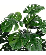 Monstera Artificial Plant Tropical Large Tree Plastic Leaves Indoor Outd... - $27.36 CAD