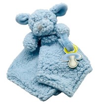 Blankets and Beyond Blue Puppy Dog Lovey Plush Sherpa Baby Security Blanket - £13.44 GBP