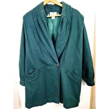 Vintage Worthington Essentials Size 14 Emerald Green Wool Coat (33) - $35.74 CAD