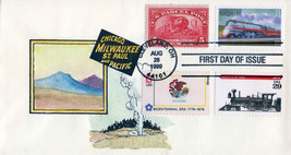 US 3336 FDC Famous Trains, Hiawatha hand-painted SMB Cachets ZAYIX 01240265 - £7.86 GBP