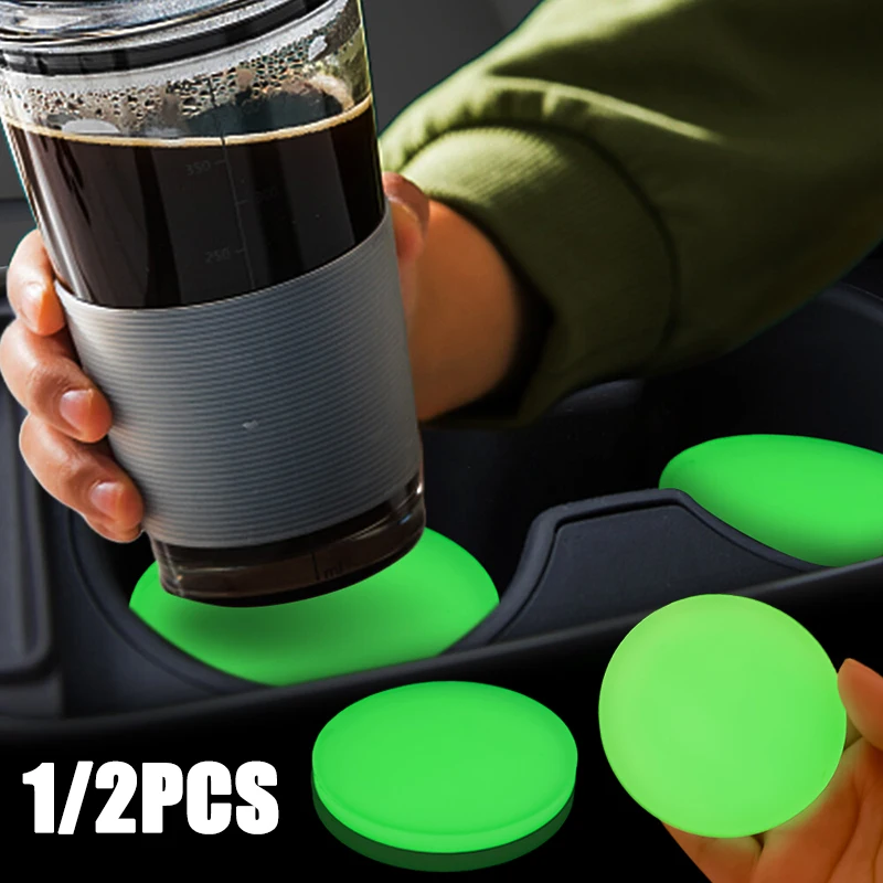 Car Luminous Coaster Universal Car Household Drink Bottle Water Cup Night - $13.91+