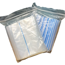 50 Clear Plastic Bags Large Travel Storage Push Grip Seal Bags 10 x 15cm - $4.53