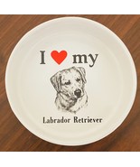 I Love Heart My Labrador Retriever Dog Food Water Bowl Dish - £13.21 GBP