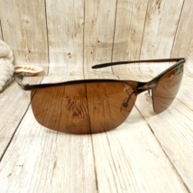 X-Loop Brown Polarized Half-Frame Wrap Sunglasses - 1007 Driving Fishing - £6.49 GBP