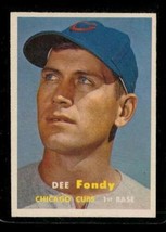 Vintage 1957 Baseball Trading Card TOPPS #42 DEE FONDY Chicago Cubs 1st Base - £10.03 GBP