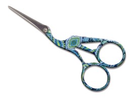Janlynn Embroidery Scissors 4.625&quot; Blue Paisley - $13.64