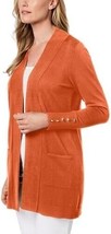 JM Collection Petite Open-Front Button-Cuff Cardigan Size S - $15.90