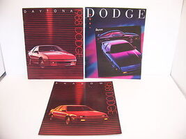 1988 DODGE SHADOW &amp; 1988 1989 DAYTONA SALES BROCHURES (3) - $584.02 MXN