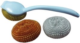 All Pure Blue Three Piece Kitchen Scrubber Set - $2.95