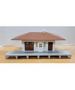 Vintage Plasticville Train Station with Platform Railroad Model Display - $28.71