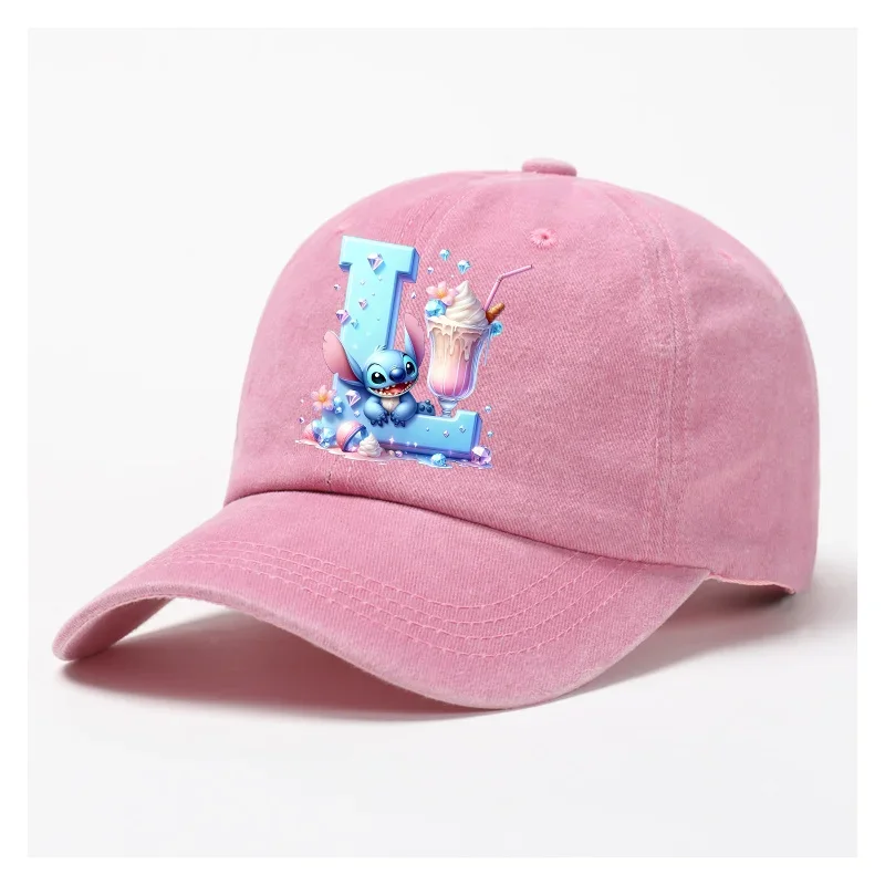 Lilo Stitch Anime Letter A-Z Baseball Cap Women Adult Summer -Adult SDZ2954 - $6.50