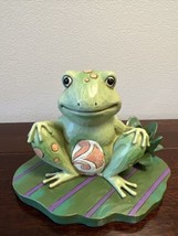 Jim Shore Heartwood Creek #403767 Frog On Lily Pad “ Bounce with Me” - £20.89 GBP