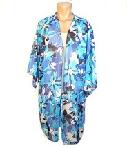 Zenobia Sheer Coverup Plus Size 1X Kimono House Beach Pool Travel NEW - £9.43 GBP