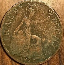 1927 Uk Great Britain Half Penny - £1.35 GBP