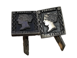 Sterling Silver Cuff Links - Fenwick &amp; Sailors Vintage One Penny Black &quot;... - £23.45 GBP