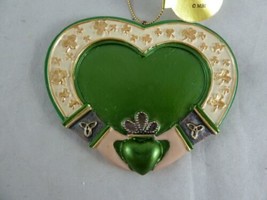 Danbury Mint Irish Blessing Christmas Ornament Heart with Blessing On ba... - $12.86