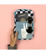 Yoobi Brand Pencil Organizer ~ Black &amp; White Checkered Design w/Peace Si... - €17,12 EUR