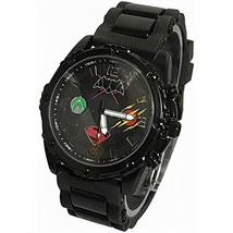 DC Justice League Logos Analog Watch Black - £31.44 GBP