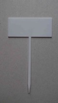 100-New 6 inch/15cm White Plastic Garden Markers Plants Stakes Herb Label Picks - £39.96 GBP