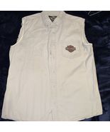 Harley Davidson Sleeveless Button Down Shirt L Garage Shirt - €18,20 EUR Harley Davidson Sleeveless Button Down Shirt L Garage Shirt - €18,20 EUR