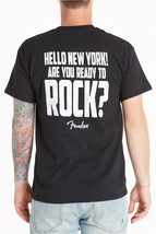 Genuine Fender "Hello New York! Are you ready to ROCK" 100% Cotton T-Shirt - XL - £27.23 GBP