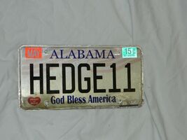 United States Alabama 2015 Personalized Passenger License Plate # HEDGE11 - $12.82