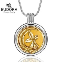 20mm essential oil diffuser round locket necklace fairy shape aromatherapy penda - £18.15 GBP
