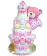 Sweet Baby Pink Diaper Cake - £129.45 GBP