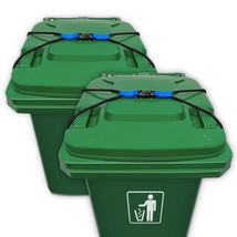 Trash Can Lock 2Pcs, Lid Lock For 30-50 Gal Outdoor Garbage Cans, Heavy Duty Bun - £37.70 GBP