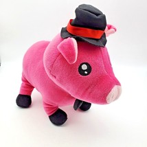 Kellytoy Plush Pig Pink With Hat Monocle Bow Tie Curly Tail Stuffed Anim... - £7.03 GBP