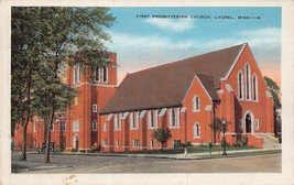 Laurel Mississippi ~ Primo Presbiteriano Chiesa ~ 1920s Cartolina - £6.40 GBP