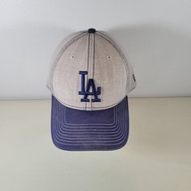 LA Dodgers Hat Fitted Cap Gray and Blue MLB Genuine Merchandise Large to XL - £12.35 GBP