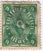 Stamps Germany Scott 187 4 Mark ~ 1920s Used - £0.58 GBP