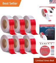 DOT-C2 Reflective Tape 2 in X 600 FT, Dot Warning Tapes Bulk, Red White ... - $127.49