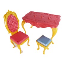2011 Disney Princess Ultimate Dream Castle Chair Stool  Gold Red Table T... - $7.49