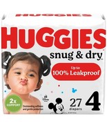 Huggies Size 4 Diapers, Snug &amp; Dry Baby Diapers, Size 4 (22-37 lbs), 27 ... - €13,98 EUR