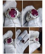 Natural Untreated Mozambique Rubylite tourmaline 5.23 Carat Silver 925 Ring - $347.00
