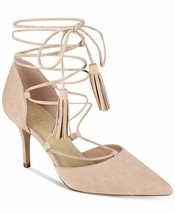 NEW MARC FISHER PINK BEIGE SUEDE LACE PUMPS SIZE 8.5 M - £64.84 GBP