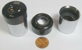 Wild Hearbrugg Microscope Eyepieces 15X 2ct. Switzerland - $149.99
