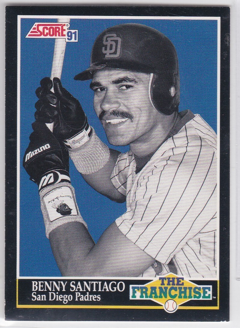 M) 1991 Score Baseball Trading Card - Benny Santiago #870 - The Franchise - $1.97