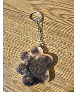 Handmade Resin Glitter Paw Print Keychain Key ring 2-4 Inches - $10.97 CAD
