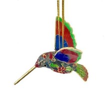 Hummingbird Bird Cloisonne Enamel Mini Christmas Ornament NIB Gift Boxed... - £19.66 GBP