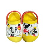 Disney Mickey Mouse Painting Splat Clogs Yellow Red Crocs Shoes Toddler 6-7 - $27.77 CAD